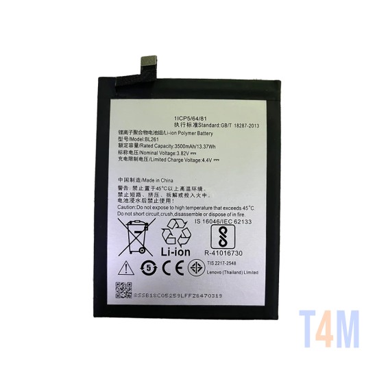 Battery Lenovo K5 Note  BL261 3.82V 13.37WH 3500mAh